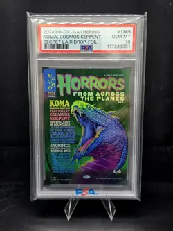 2024 Magic The Gathering Secret Lair Koma Cosmos Serpent Foil PSA 10 - Image 1