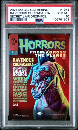2024 MTG SECRET LAIR DROP FOIL #1764 RAVENOUS CHUPACABRA PSA 10 - Image 1