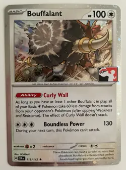 Bouffalant 119/142 Pokemon TCG Stellar Crown Prize Pack Series Cosmos Holo NM - Image 1
