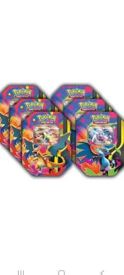 Sealed Case Pokemon TCG Mega Charizard EX Tins Case Of 6x FAST FREE SHIP! - Image 1