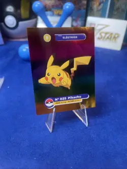 Pokemon TCG Rainbow Foil Pikachu #025 Full house sticker - Image 1