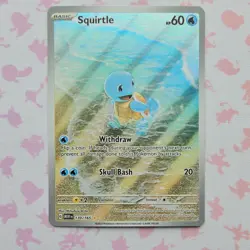 Pokemon TCG Squirtle Scarlet & Violet 151 Illustration Rare Holo 170/165 60HP - Image 1