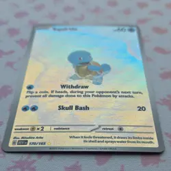 Pokemon TCG Squirtle Scarlet & Violet 151 Illustration Rare Holo 170/165 60HP - Image 2