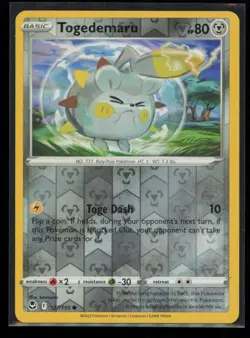 Togedemaru 127/195 Pokemon Silver Tempest Common Near Mint Reverse Holo - Image 1