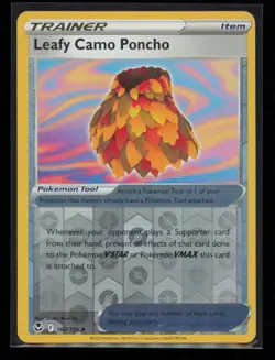 Leafy Camo Poncho 160/195 Pokemon Silver Tempest Uncommon Near Mint Reverse Holo - Image 1