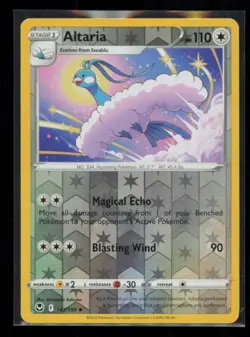 Altaria 143/195 Pokemon Silver Tempest Uncommon Near Mint Reverse Holo - Image 1