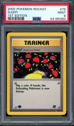 PSA 9 Pokemon 2000 1st Edition Dark Alakazam Rare #18 Team Rocket Sleep! #79 - Image 3