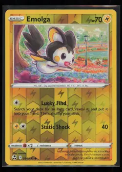 Emolga 054/195 Pokemon Silver Tempest Common Near Mint Reverse Holo - Image 1