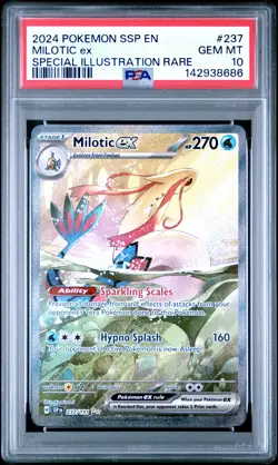 2024 POKEMON SSP EN-SURGING SPARKS SPECIAL ILLUSTRATION RARE MILOTIC EX PSA 10 - Image 1