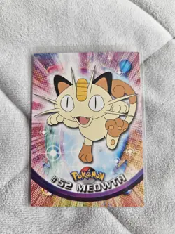 1999 Topps Pokemon Series 1 TV Animation MEOWTH #52 Green Logo (Non Holo) - Image 1