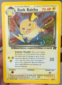 Pokemon TCG - Dark Raichu 83/82 Team Rocket Holo - *SWIRL* 🍥 - LIGHTLY PLAYED+ - Image 1