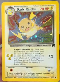 Pokemon TCG - Dark Raichu 83/82 Team Rocket Holo - *SWIRL* 🍥 - LIGHTLY PLAYED+ - Image 2