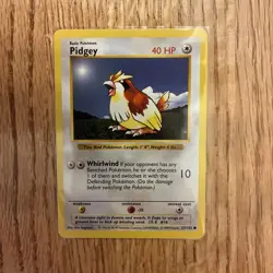 1999 Pokemon TCG Pidgey 57/102 Shadowless Base Set WOTC Non-Holo Common LP - Image 1