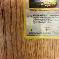 1999 Pokemon TCG Pidgey 57/102 Shadowless Base Set WOTC Non-Holo Common LP - Image 5