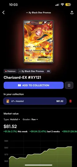 Pokemon TCG Charizard EX #XY121 Holo Ultra Rare XY Black Star Promos LP/MP - Image 3