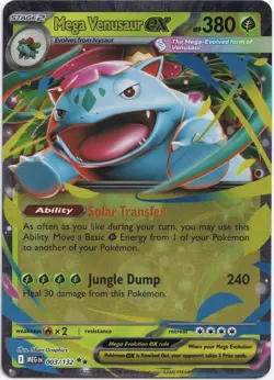 Pokemon Mega Venusaur ex Double Rare Mega Evolution 003/132 NM Englisch - Image 1