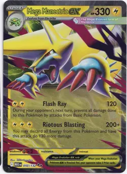 Pokemon Mega Manectric ex Double Rare Mega Evolution 050/132 NM Englisch - Image 1