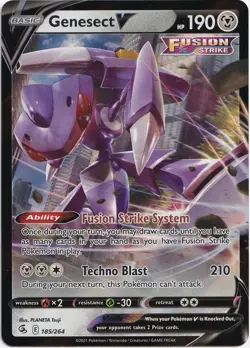 Pokemon Genesect V Ultra Rare Fusion Strike 185/264 NM Englisch - Image 1