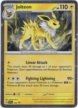 Pokemon Jolteon Bubble Foil Holo Black Star Promo SVP 169 NM Englisch - Image 1