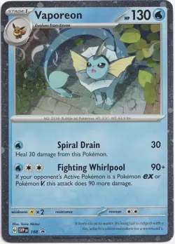 Pokemon Vaporeon Bubble Foil Holo Black Star Promo SVP 168 NM Englisch - Image 1