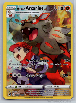 Pokemon Card Hisuian Arcanine TG08/TG30 Trainer Gallery Rare Lost Origin NM - Image 1