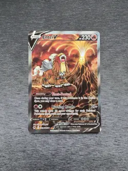 Pokemon TCG Entei V GG36/GG70 Crown Zenith Galarian Gallery Holo Card Near Mint - Image 1