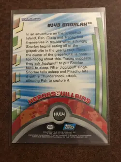 CGC 9 Snorlax HV14 Topps Series 3 2000 Pokemon Card - Image 2