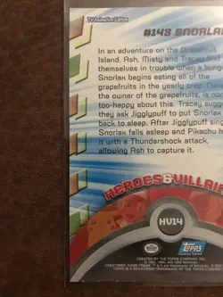 CGC 9 Snorlax HV14 Topps Series 3 2000 Pokemon Card - Image 3