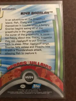 CGC 9 Snorlax HV14 Topps Series 3 2000 Pokemon Card - Image 4