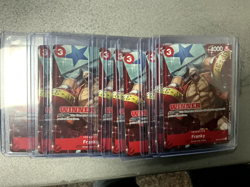 $250 Lot (9) One Piece Card Game TCG Franky Card OP01-021 Winner - Image 1
