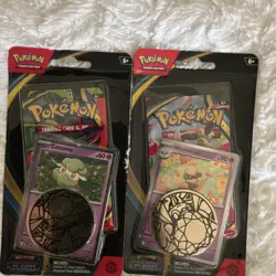 Pokemon TCG Phantasmal Flames Blister Packs With Promo Cards Coin Bundle of 2 - Image 1