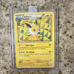 Pokemon Jolteon Promo Card BW91 Stage 1 Lightning 90 HP Electrigun Pin Missile - Image 1