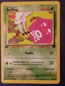 KOFFING - First Edition Team Rocket - 58/82 - WOTC Pokemon Card - Image 1
