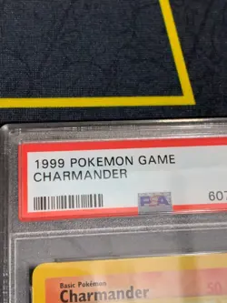 POKEMON CARD TCG PSA 9 CHARMANDER 46 BASE SET BLUE DOT ERROR MINT 9 SLAB - Image 3