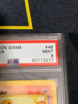 POKEMON CARD TCG PSA 9 CHARMANDER 46 BASE SET BLUE DOT ERROR MINT 9 SLAB - Image 4