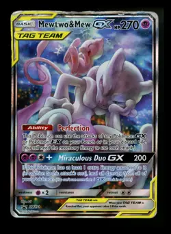 #4 Mewtwo & Mew GX SM191 Black Star Promo 2019 Alt Art Pokemon Card TCG - Image 1