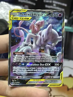 #4 Mewtwo & Mew GX SM191 Black Star Promo 2019 Alt Art Pokemon Card TCG - Image 3