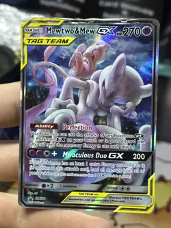 #4 Mewtwo & Mew GX SM191 Black Star Promo 2019 Alt Art Pokemon Card TCG - Image 4
