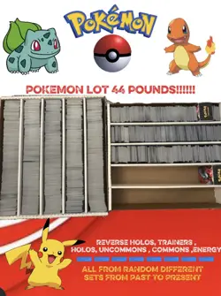 Pokemon TCG Bulk Card Lot 44 Pounds Reverse Holo Trainer Energy - Image 1