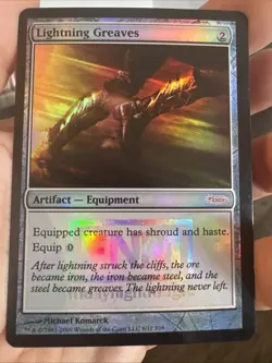 MTG - Lightning Greaves - FOIL - NM/M - FNM Friday Night Magic 2009 - $1 Ship - Image 1