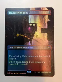 MTG - Thundering Falls - MKM - R - Borderless Foil - 331 - Image 1