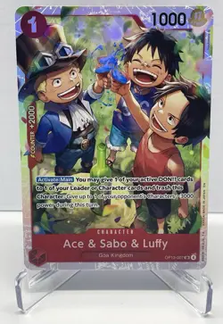 Ace & Sabo & Luffy OP13-007 Carrying On His Will Foil 3x - Image 2