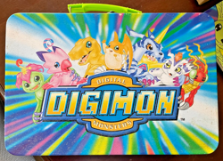 Digimon Metal Suitcase, 3lb of TCG, Drawing Book,& 3 Metal Taco Bell Cards LOT - Image 3