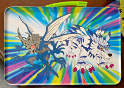 Digimon Metal Suitcase, 3lb of TCG, Drawing Book,& 3 Metal Taco Bell Cards LOT - Image 4