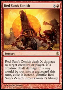 Red Sun's Zenith -Foil Medium Play MTG Mirrodin Besieged - Image 1
