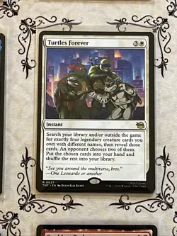TMNT MTG Rare Cards Lot 9x Near Mint Cards All Sleeved - Image 2