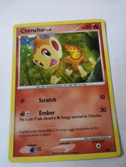 Chimchar Lv.8 DP02 Black Star Promo Holographic Rare Pokemon Card - Image 1