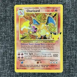 Pokemon TCG Card Charizard Celebrations Holo Holographic #4/102 MP Or HP - Image 1
