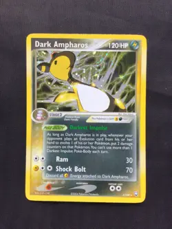 Pokemon Cards: EX Team Rocket Returns Rare Holo: Dark Ampharos 1/109 - Image 1