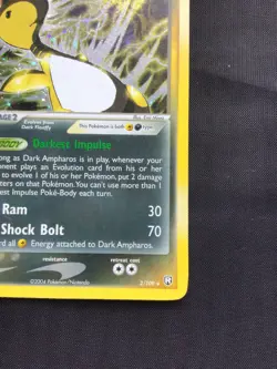 Pokemon Cards: EX Team Rocket Returns Rare Holo: Dark Ampharos 1/109 - Image 5